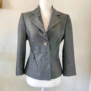 Karen Millen Anthracite Wool/Cotton Tailored Jacket